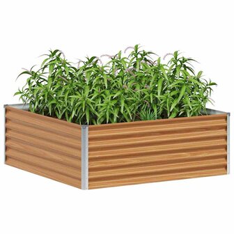 Verhoogde plantenbak 98 x 100 x 36 cm Gegalvaniseerd staal 3
