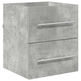 Wastafelkast Beton Grijs 38,5 x 41 x 48 cm Bewerkt hout 2