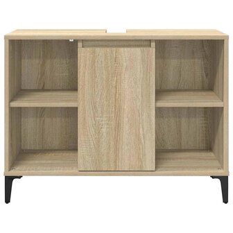 Wastafelkast met plank met opslag Sonoma Eiken 80 x 33 x 60 cm 6