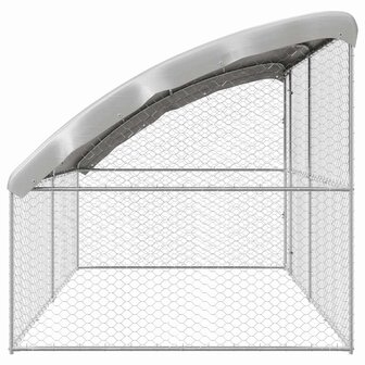 Hondenhok met opslag 2 pcs Zilver 4 x 2 x 2 m Staal 5