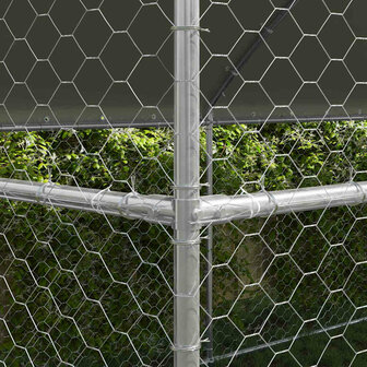 Hondenhok met opslag 3 pcs Zilver 6 x 2 x 2 m Staal 3