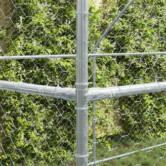 Hondenhok met opslag 3 pcs Zilver 6 x 2 x 2 m Staal 3