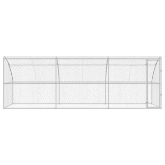 Hondenhok met opslag 3 pcs Zilver 6 x 2 x 2 m Staal 4