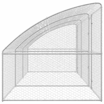 Hondenhok met opslag 3 pcs Zilver 6 x 2 x 2 m Staal 7