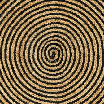 Vloerkleed Natuurlijk en Zwart 60 x 250 cm Jute 8