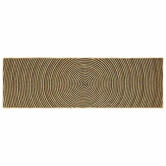 Vloerkleed Natuurlijk en Zwart 80 x 250 cm Jute 1
