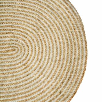 Vloerkleed Natuurlijk en Wit 100 x 152 cm Jute 4