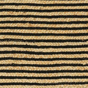 Vloerkleed Natuurlijk en Zwart 100 x 152 cm Jute 7