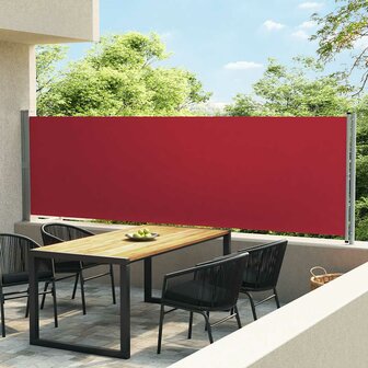 Tuinscherm uittrekbaar 140x600 cm rood 2