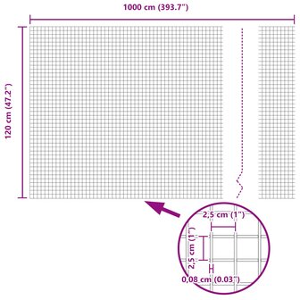 Gelaste draadhek Zilver 1.2 x 10 m 3