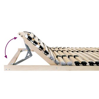 Lattenbodem Bruin 100 x 190 cm Massief beukenhout 3