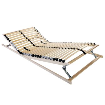 Lattenbodem Bruin 70 x 190 cm Massief beukenhout 1