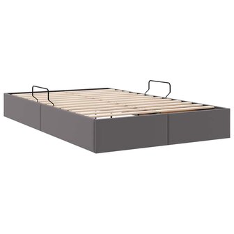 Opslag bed met matras met opslag Grijs 120 x 190 cm Kunstleer 9