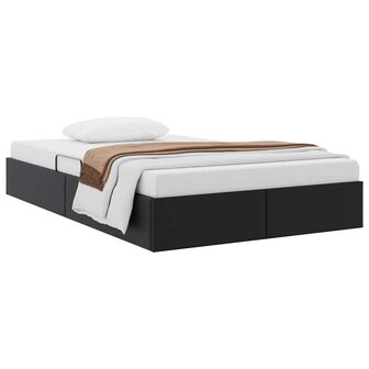 Opslag bed met matras met opslag Zwart 120 x 200 cm Kunstleer 2