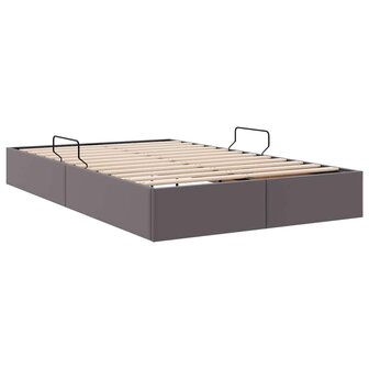 Opslag bed met matras met opslag Grijs 120 x 200 cm Kunstleer 5
