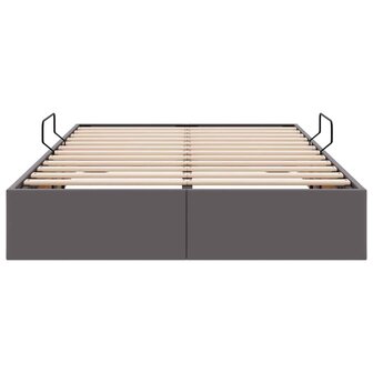 Opslag bed met matras met opslag Grijs 120 x 200 cm Kunstleer 7