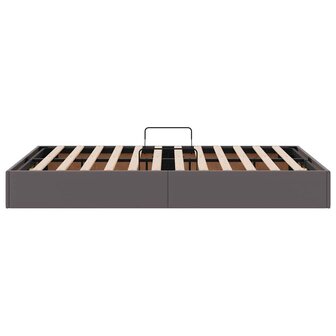 Opslag bed met matras met opslag Grijs 120 x 200 cm Kunstleer 8