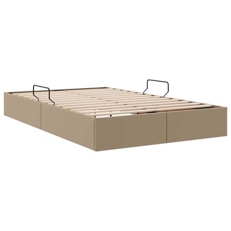 Opslag bed met matras Cappuccino 120 x 200 cm Kunstleer 5