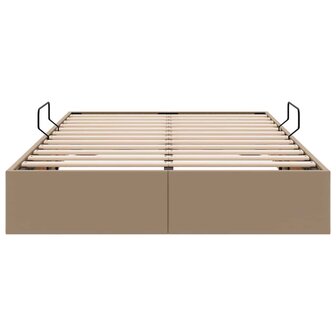 Opslag bed met matras Cappuccino 120 x 200 cm Kunstleer 7