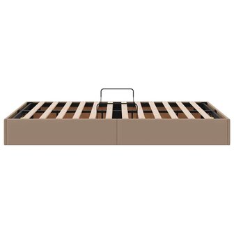 Opslag bed met matras Cappuccino 120 x 200 cm Kunstleer 8