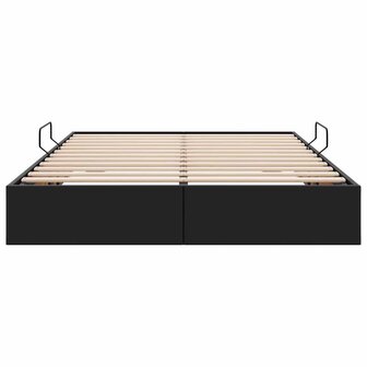 Opslag bed met matras met opslag Zwart 140 x 190 cm Kunstleer 7