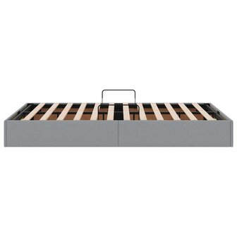 Opslag bed met matras met opslag Lichtgrijs 120 x 200 cm Stof 8