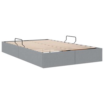 Opslag bed met matras met opslag Lichtgrijs 120 x 200 cm Stof 5