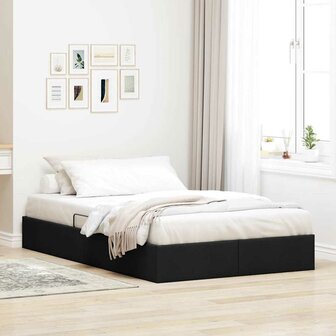 Opslag bed met matras met hoofdeinde Zwart 120 x 200 cm Stof 1