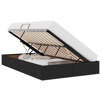 Opslag bed met matras met hoofdeinde Zwart 120 x 200 cm Stof 3