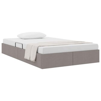 Opslag bed met matras met hoofdeinde Taupe 120 x 200 cm Stof 2