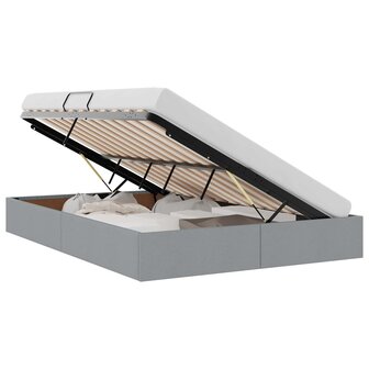 Opslag bed met matras met opslag Lichtgrijs 140 x 190 cm Stof 3