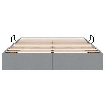 Opslag bed met matras met opslag Lichtgrijs 140 x 190 cm Stof 7