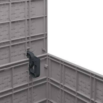 Opbergbox met opslag Lichtgrijs 55 x 53 x 57 cm Polypropyleen 7