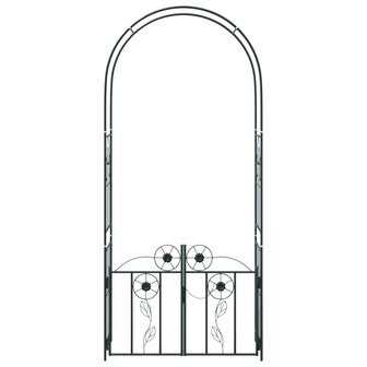 Tuin Boog Effen Zwart 102 x 50 x 218 cm 6