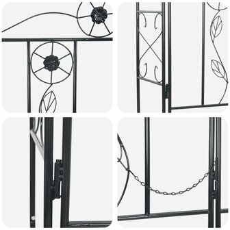 Tuin Boog Effen Zwart 9