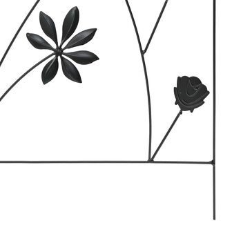 Tuinhek 3 stuks Zwart 112 x 40 cm Staal 8