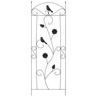 Tuinhek 3 pcs Zwart 112 x 40 cm Staal 6