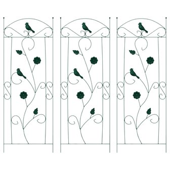 Tuinhek 3 pcs Groen 112 x 40 cm Staal 2