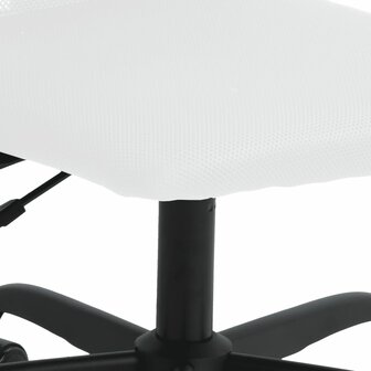 Kantoorstoel verstelbare hoogte mesh en kunstleer wit 7