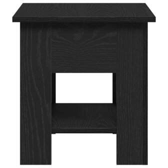 Salontafel Zwart Eiken 40 x 40 x 42 cm Bewerkt hout 7