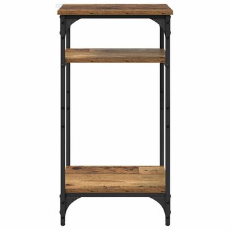 Bijzettafel met plank Oud Hout 40 x 30 x 75 cm Bewerkt hout 5