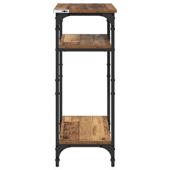 Bijzettafel met plank Oud Hout 40 x 30 x 75 cm Bewerkt hout 6