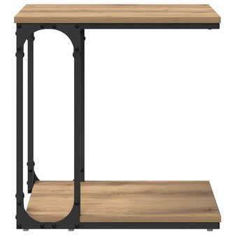 Bijzettafel Artisan Eiken 50 x 35 x 52 cm Bewerkt hout 5