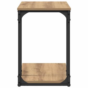 Bijzettafel Artisan Eiken 50 x 35 x 52 cm Bewerkt hout 6