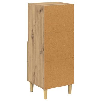 Dressoir artisanaal eikenkleurig 34 x 34.5 x 90 cm Bewerkt hout 8