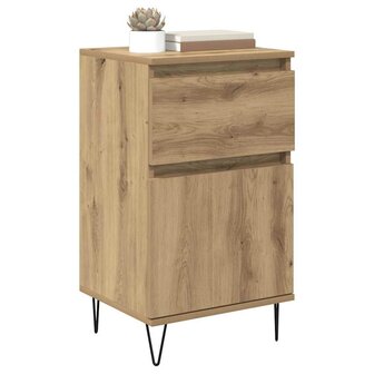 Dressoir artisanaal eikenkleurig 35 x 40 x 70 cm Bewerkt hout 3