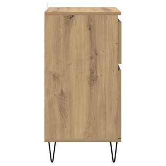 Dressoir artisanaal eikenkleurig 35 x 40 x 70 cm Bewerkt hout 7