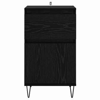 Dressoir met lade Zwart eiken 35 x 40 x 70 cm Bewerkt hout 6