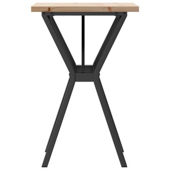 Eettafel Y-frame 50x50x75,5 cm massief grenenhout en staal 5