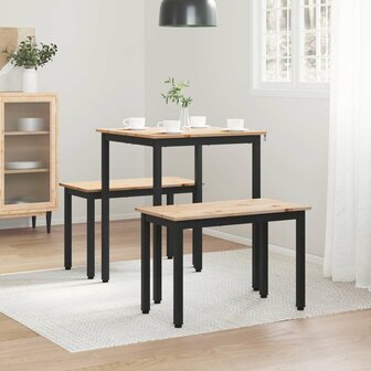 Eettafel Naturel 60 x 60 x 75 cm Massief grenenhout 4